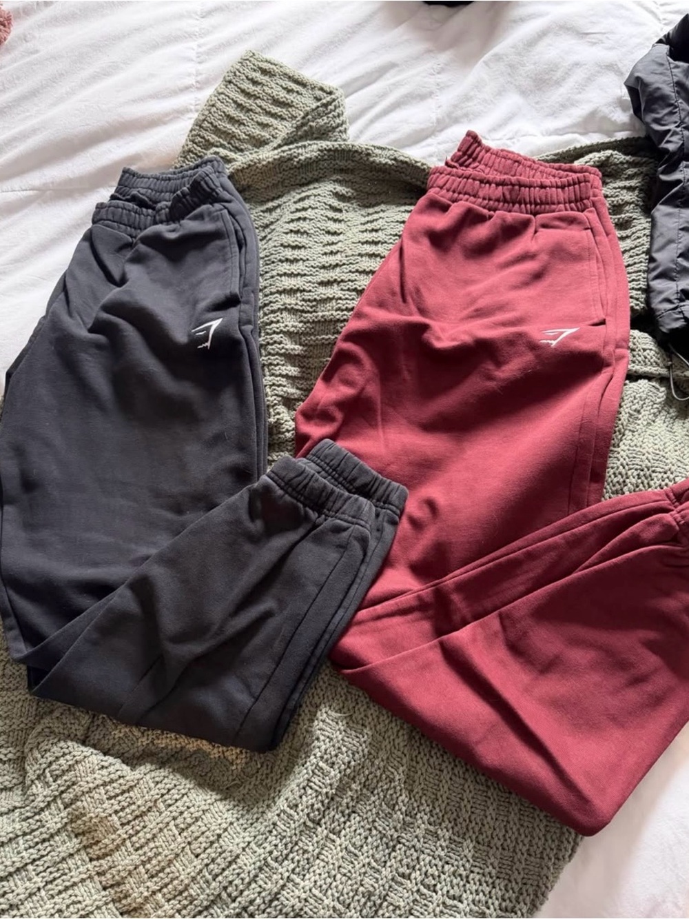 Gymshark Black & Maroon Women's Sweatpants Bundle